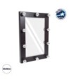 GloboStar® MAKEUP MIRROR-60x90-2 Μοντέρνος Καθρέπτης Μακιγιάζ με Πλαίσιο Φυσικού Ξύλου με Διακόπτη On-Off 10 x E27 AC220-240V - Μ60 x Π7 x Υ90cm - Καφέ Wenge